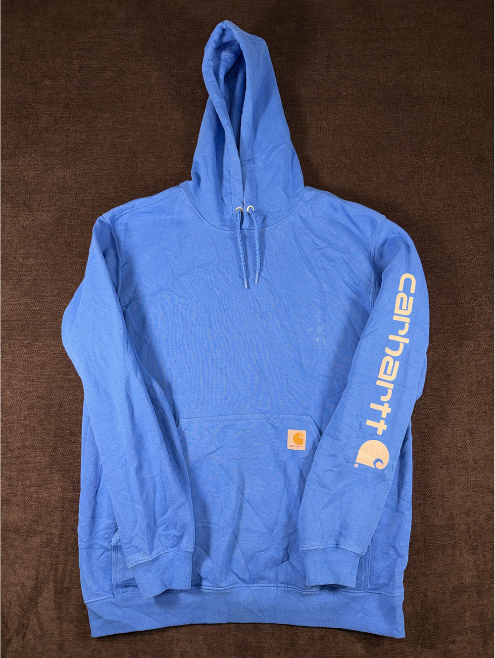 Carhartt Loose Fit Blue Hoodie Sweatshirt Size L
